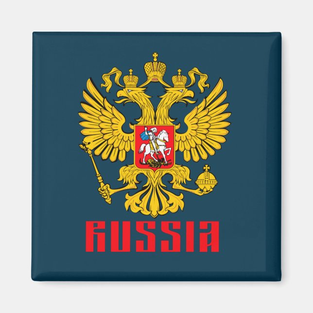 Íman Rússia Bandeira Imperial Águia Russa Ortodoxa Russ (Frente)