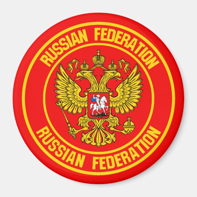 Íman Rússia Round Emblem (Frente)