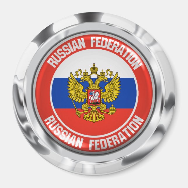 Íman Rússia Round Emblem (Frente)