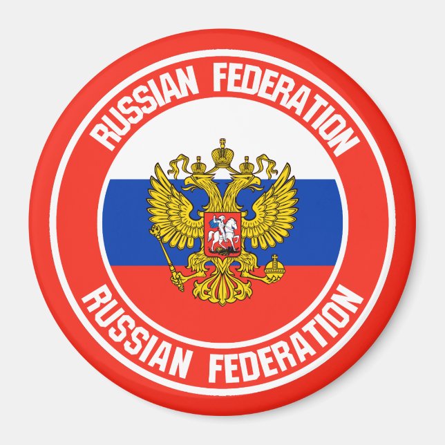 Íman Rússia Round Emblem (Frente)