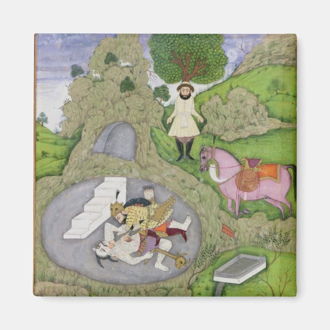 Íman Rustam matando o Demônio Branco, ilustração de (Frente)