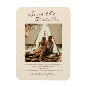 Íman Rustic Boho Wedding Hearts