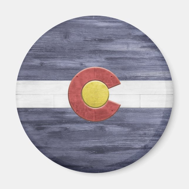 Íman Rustic Colorado Flag (Frente)