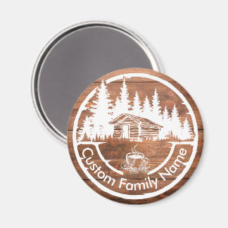 Íman Rustic Cottage Cabin Barn | Custom Family Name