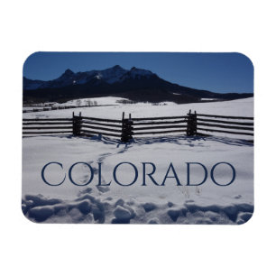 Íman Rustic Fence Snowy Colorado em Dallas Divide