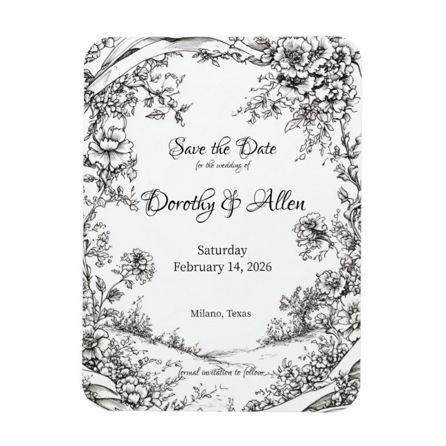 Íman Rustic Floral Elaborado (Vertical)