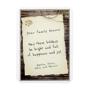Íman Rustic Old Paper Felry Natal Holiday