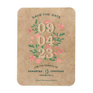 Íman Rustic Salve a data sem casamento exclusivo de fot