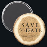 Íman Rustic Wood Wedding Save the Date Magnet<br><div class="desc">Rustic Wood Wedding Save the Date Magnet</div>