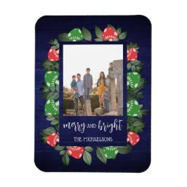 Íman Rustic Woodland Whimsical Mushrooms Christmas