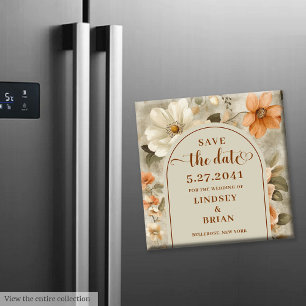 Íman Rustico Boho Laranja Queimada Marfim Azeitona Salv