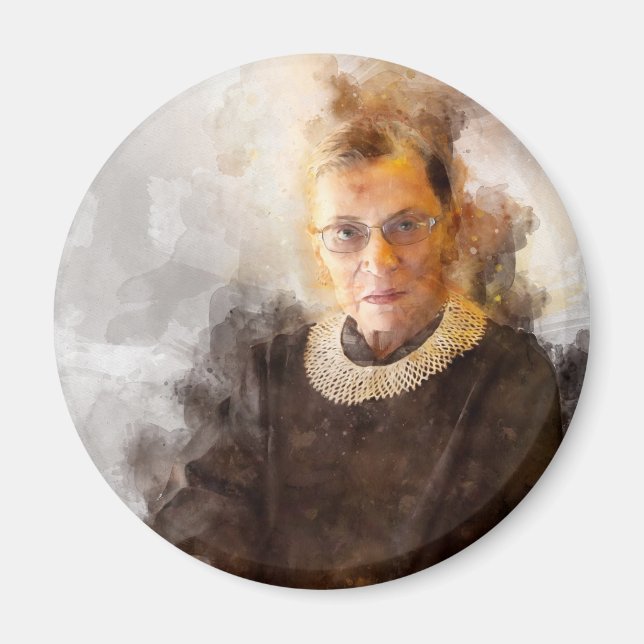 Íman Ruth Bader Ginsburg com o Juiz Robe Portrait (Frente)