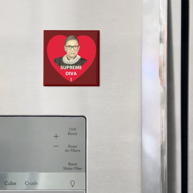 Íman Ruth Bader Ginsburg Diva Vermelhos Inclinados (In Situ (Fridge))
