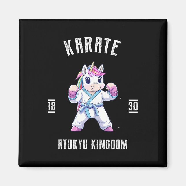 Íman Ryukyu Karate Unicorn - Karateka Japão (Frente)
