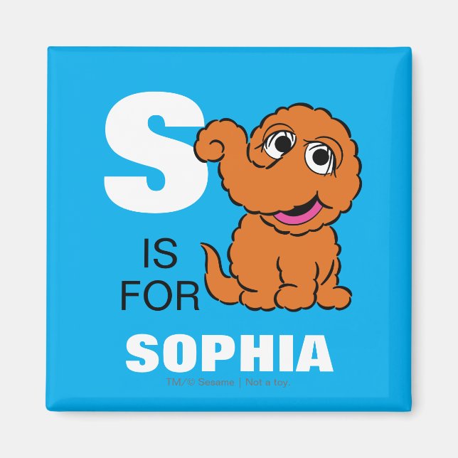 Íman S é para Snuffleupagus | Adicione seu nome (Frente)