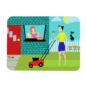 Íman Sábado de manhã ímã retro de Flexi