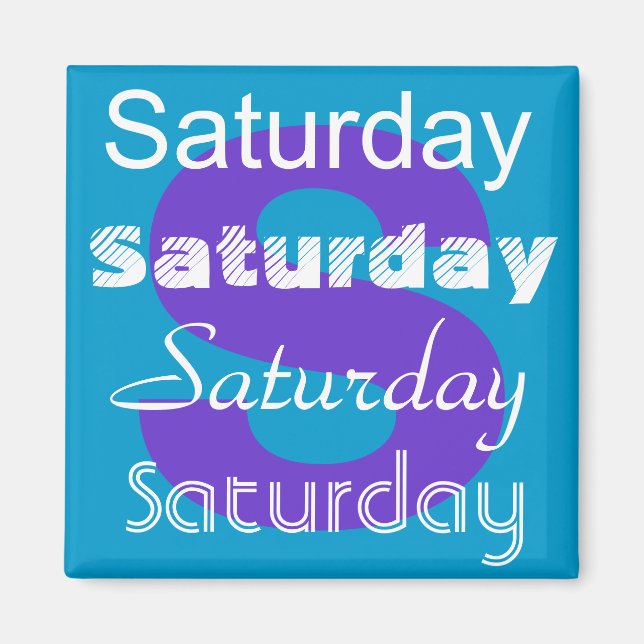 Íman Sábado Dia da Semana (Frente)