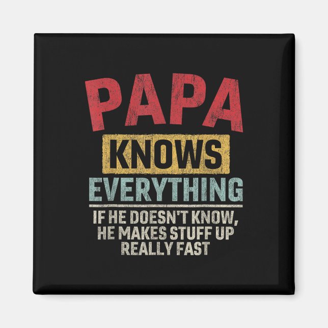 Íman Sabe Tudo Engraçado Dia dos Pais Papai  (Frente)