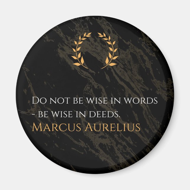 Íman Sabedoria de Marcus Aurelius: Ações falam alto (Frente)