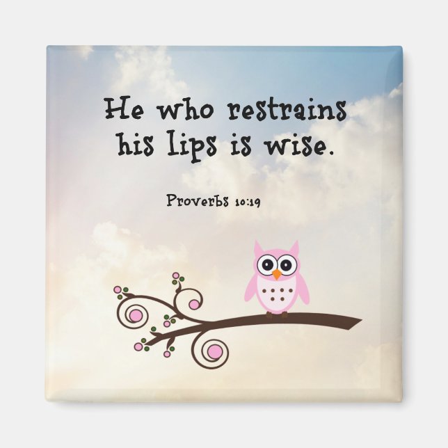 Íman Sabedoria - Provérbios 10:19, (Frente)