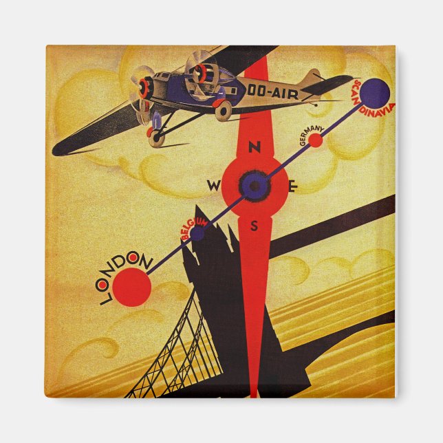Íman Sabena Art Deco Compass (Frente)