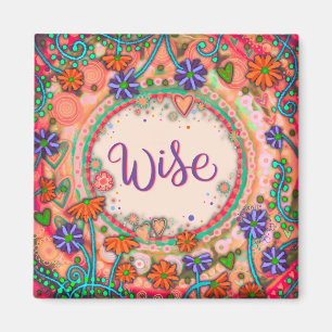 Íman Sábio Floral Bonito Inspirividade Colorida