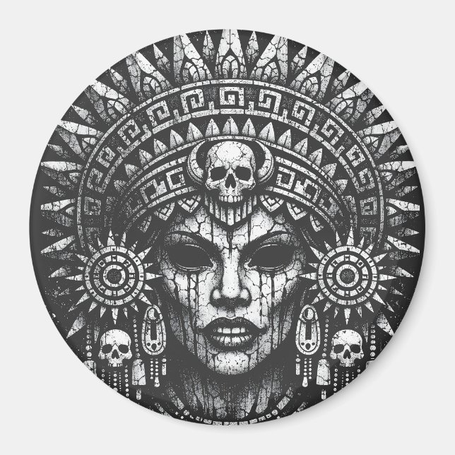 Íman Sacerdotisa Coroada com Caveira — por BurnsInHell (Frente)