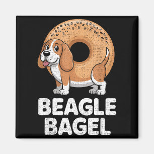 Íman Saco de Cão Beagle Bagel Pão Trocadilho Animais En