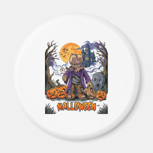 Íman Saco de Doces Espantalho de Halloween Abóboras Cas