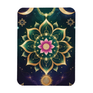 Íman Sacred Lotus Moon Mandala - Aura Celestial