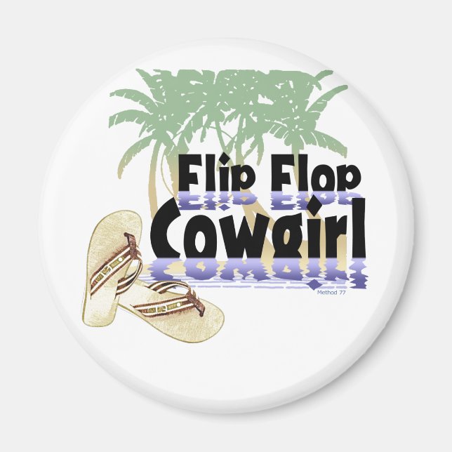 Íman Sacudir Flop Cowgirl Magnet (Frente)