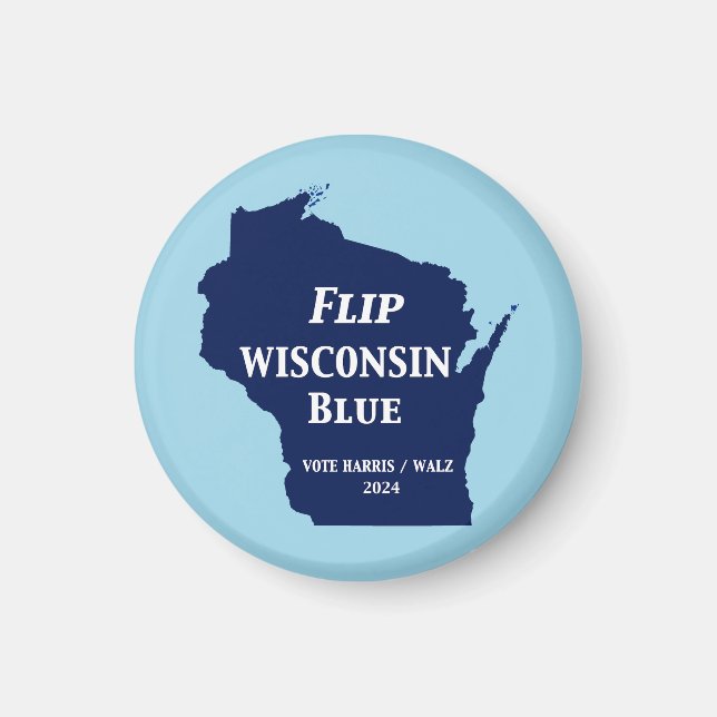 Íman Sacudir Wisconsin Blue em 2024 (Frente)