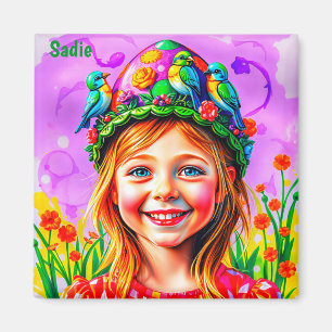 Íman SADIE ~ PÁSCOA BONNET ~ Happy Girl ~