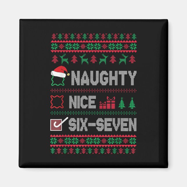 Íman Safado Bonito 6 7 Meme Engraçado Brainrot Natal Fe (Frente)