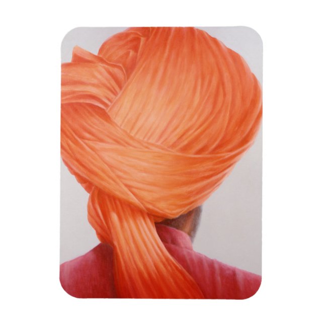 Íman Saffron Turban (Vertical)