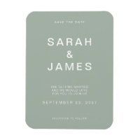 Sage Green Minimalista Moderno Casamento Salve a D