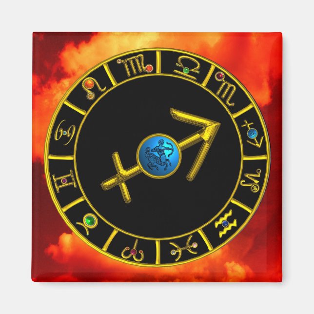 ÍMAN SAGITÁRIO COM SINAIS ZODIÁTICOS (Frente)