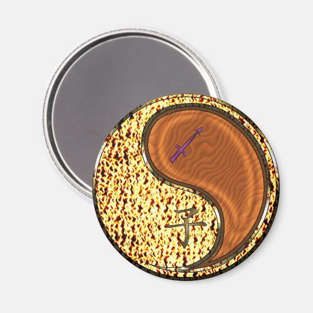 Íman Sagitário & Rato de Madeira (Front/Back)