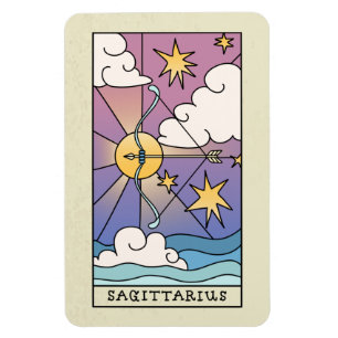 Íman Sagitário - Sinal de Zodiac - Abstrato Art Vintage