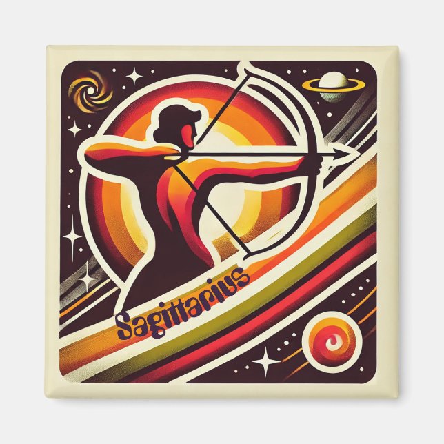 Íman Sagittarius Imagem Retroativa Zodiaca (Frente)