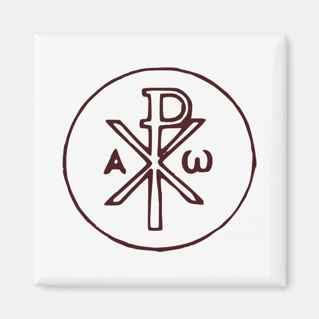 Íman Sagrado Cristograma Chi-Rho Arte Refinado (Frente)