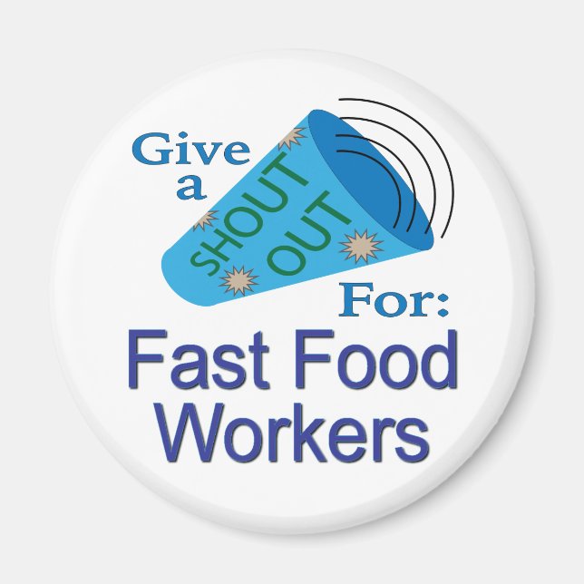 Íman Saia para os trabalhadores de Comida rápida (Frente)
