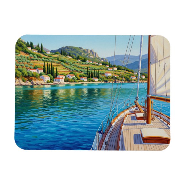Íman Saiboat em Corfu Grécia Viagem (Horizontal)