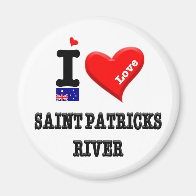 Íman SAINT PATRICKS RIVER - I Love (Frente)