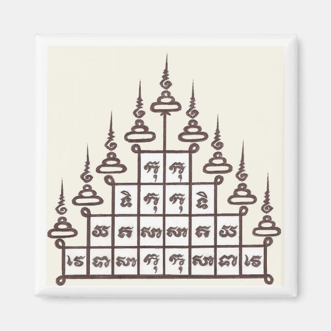 Íman Sak Yant Imã de geladeira (Frente)