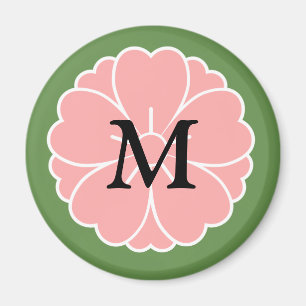 Íman Sakura Cherry Blossom Crest: Monograma