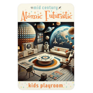 Íman Sala de Brinquedos Infantil Espacial Futurista Atô