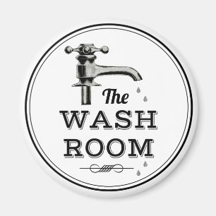 Íman Sala de Lavagem de Vintage Moderna Derrubando Fauc