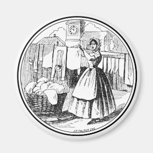 Íman Sala de Lavagem do Armazém White Vintage