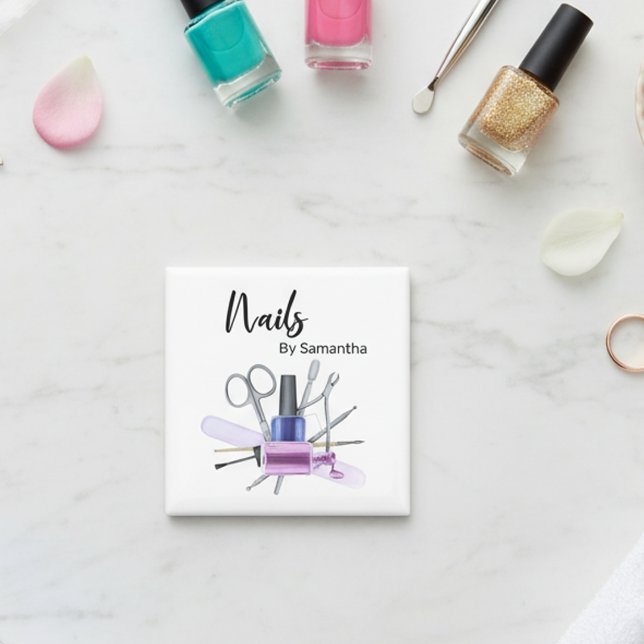 Íman Salão de Unhas de Aquarela Esmalte de Unhas  (Criador carregado)